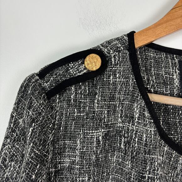 NWT BloomChic Tweed Pocket Button Jacket Gray Women’s Plus 18/20 Academia - Picture 6 of 10